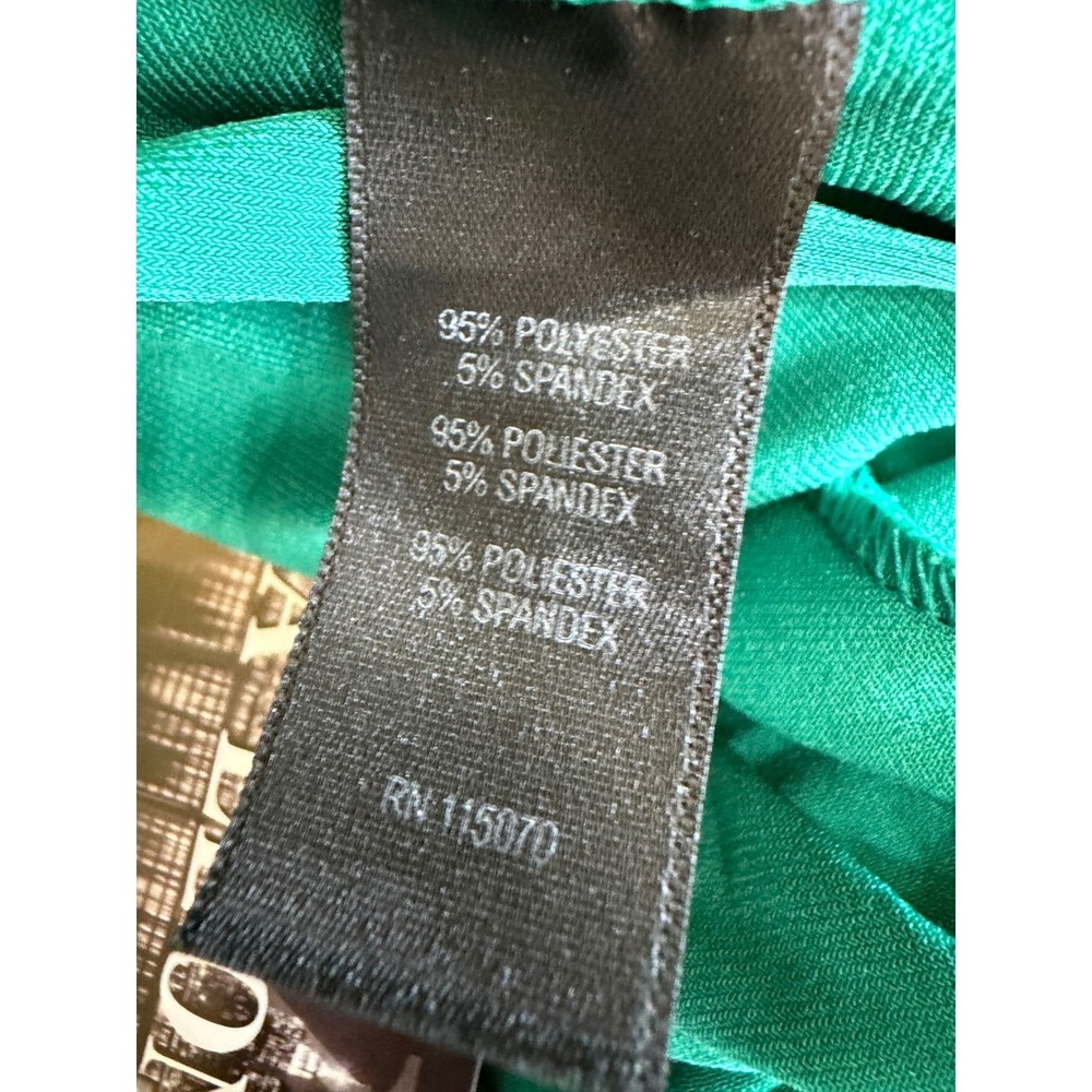 Nina Leonard Kelly Green Wrap Tie Waist Wide Leg Jumpsuit Small Resort - Picture 8 of 9